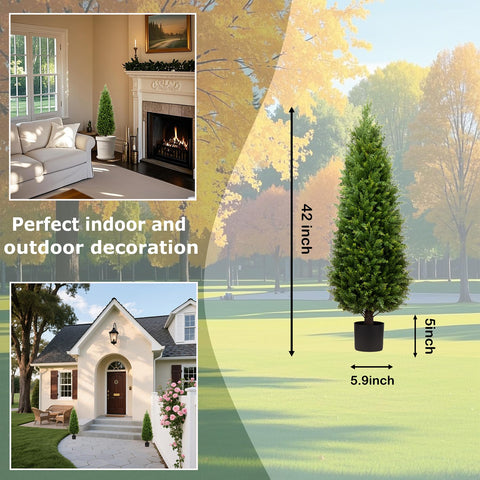 ECOLVANT cedar tree winter-ready evergreen look year-round