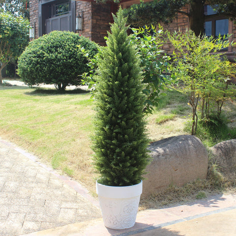 ECOLVANT outdoor-indoor topiary in porch planter easy-care decor