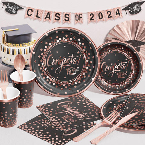 Ecomore balloon kit in pink black rose gold creates a festive atmosphere