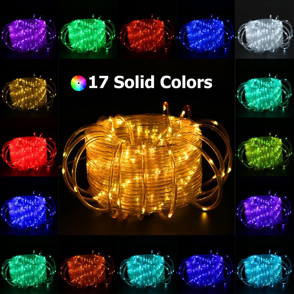 EcoMyLife RGB rope light displaying multicolor options for celebrations