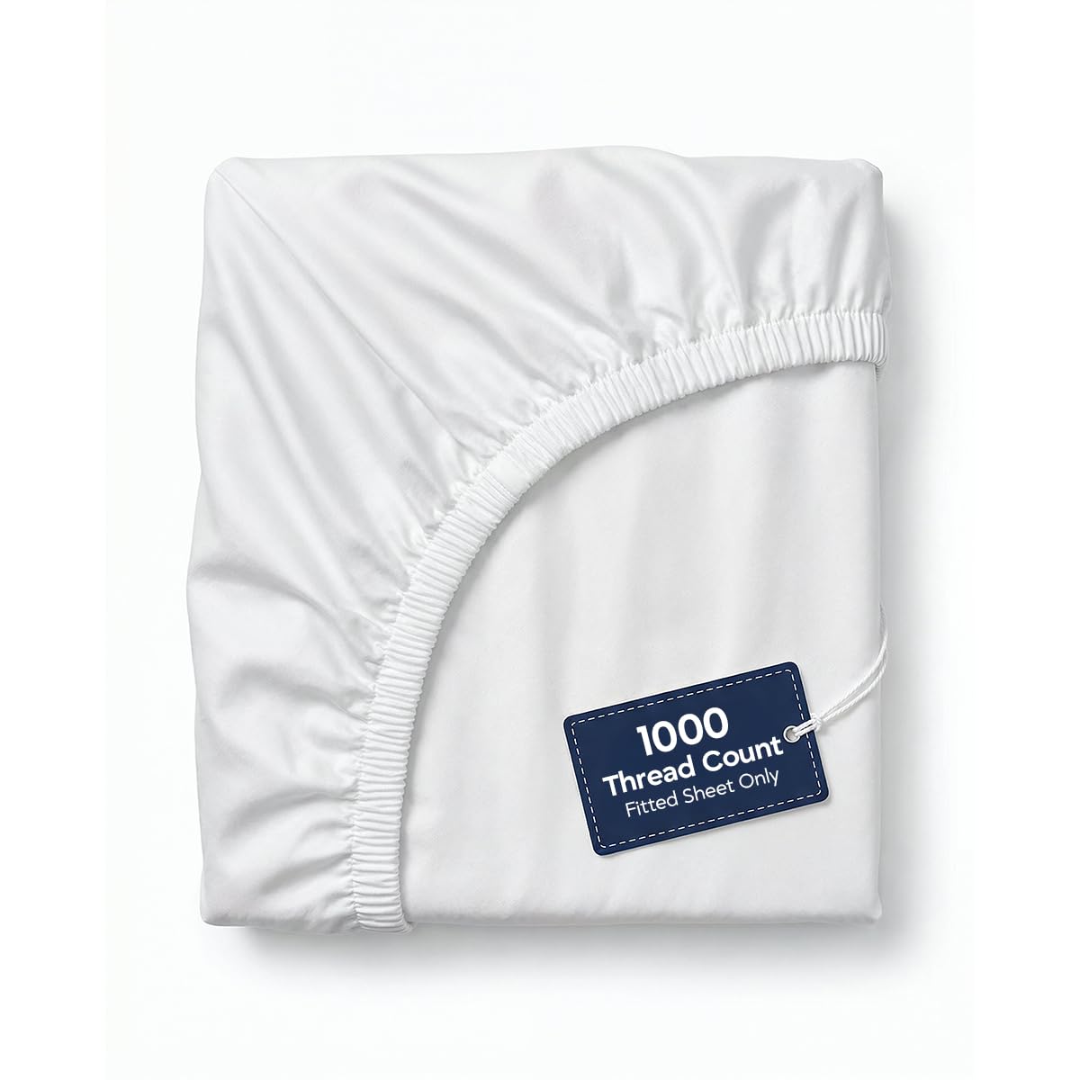 ECONEST LIVING Egyptian cotton fitted sheet queen with 16-inch deep pocket for secure mattress fit.