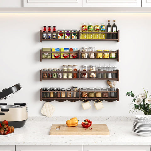 ECOOCE versatile wall shelves suit bedrooms, kitchens, and bathrooms for compact storage.