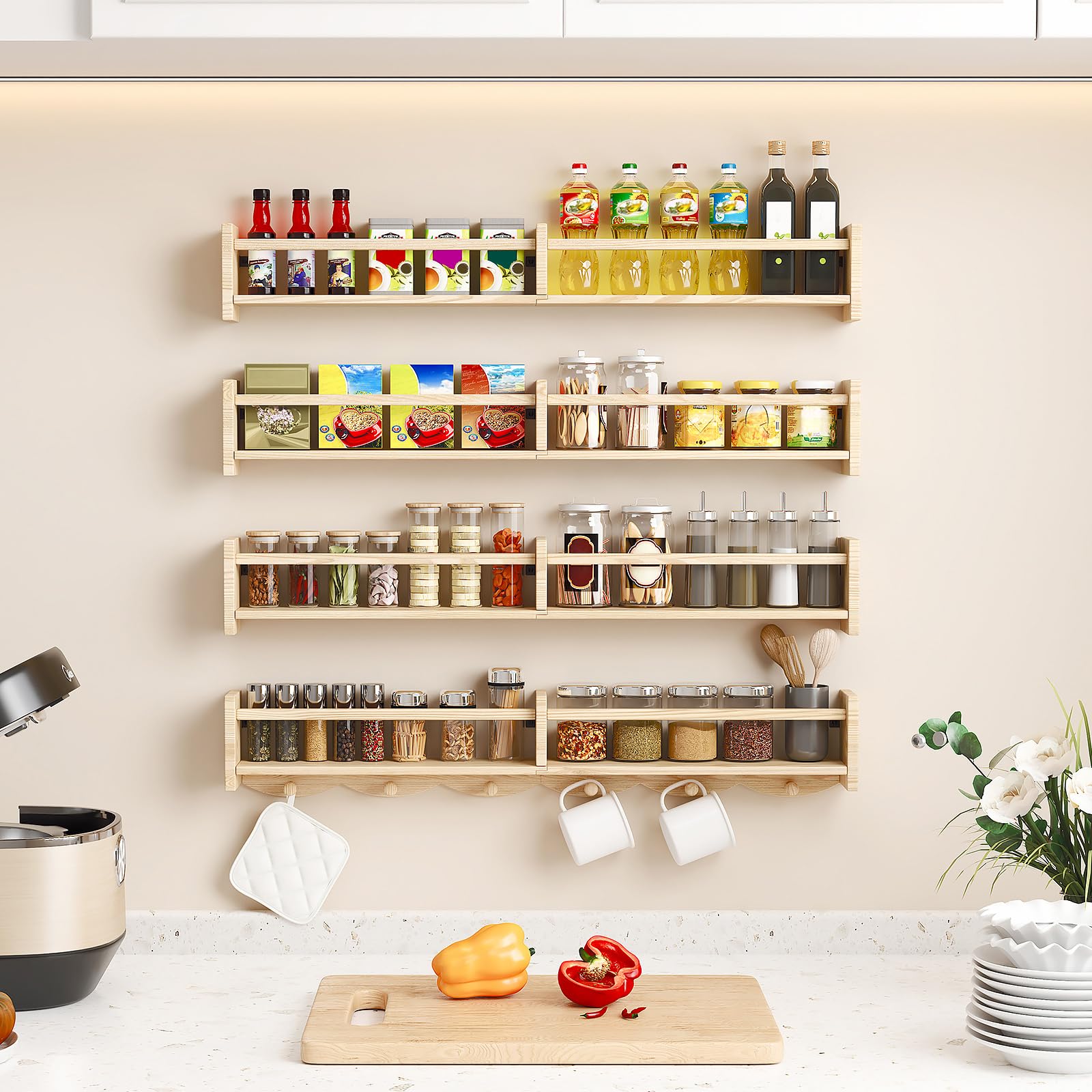 ECOOCE multi-purpose wall shelves suitable for nursery or kitchen