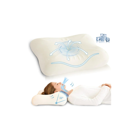 EcoPillo cervical neck pillow contour supports alignment for restful sleep.