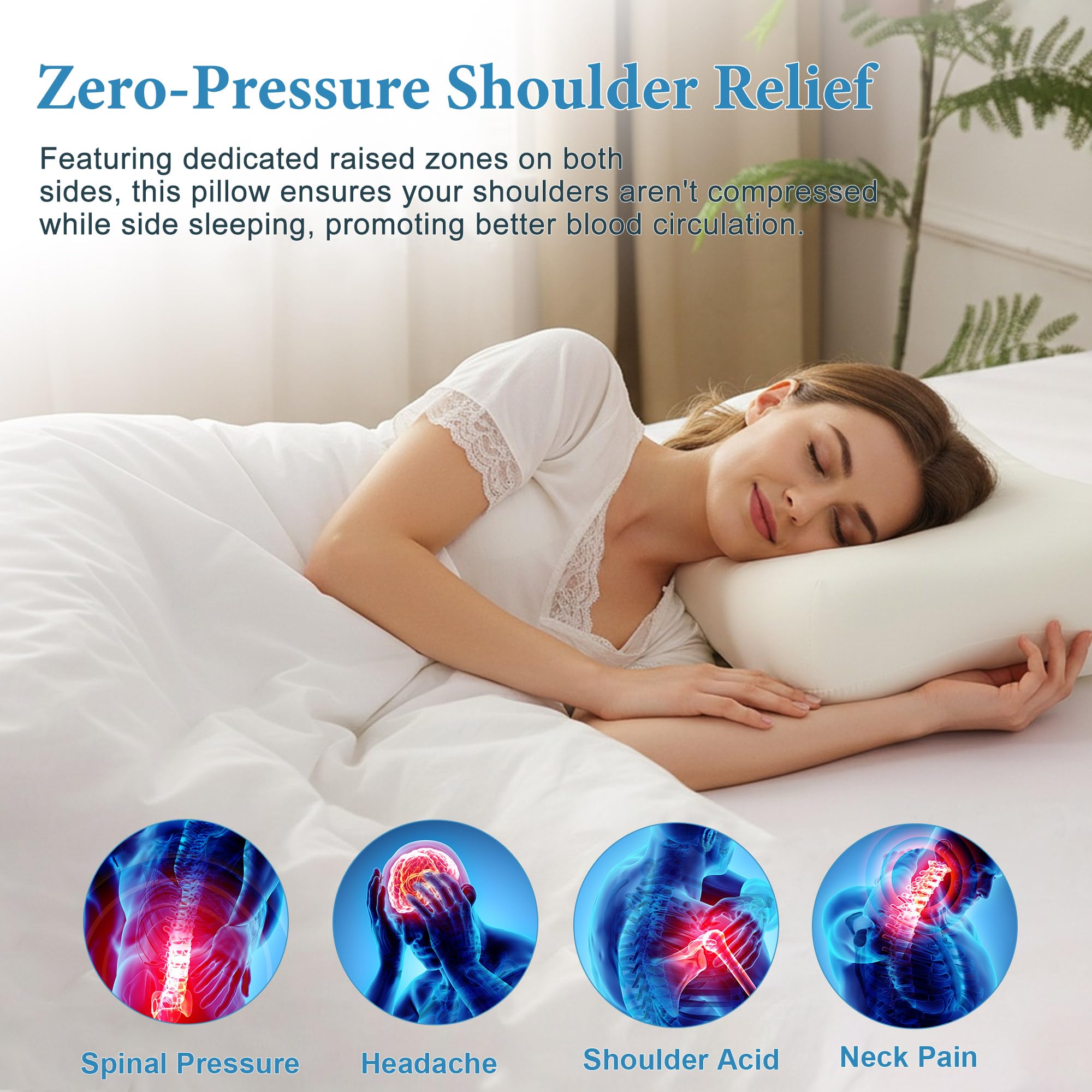 EcoPillo cooling gel memory foam maintains a cool, comfortable surface.