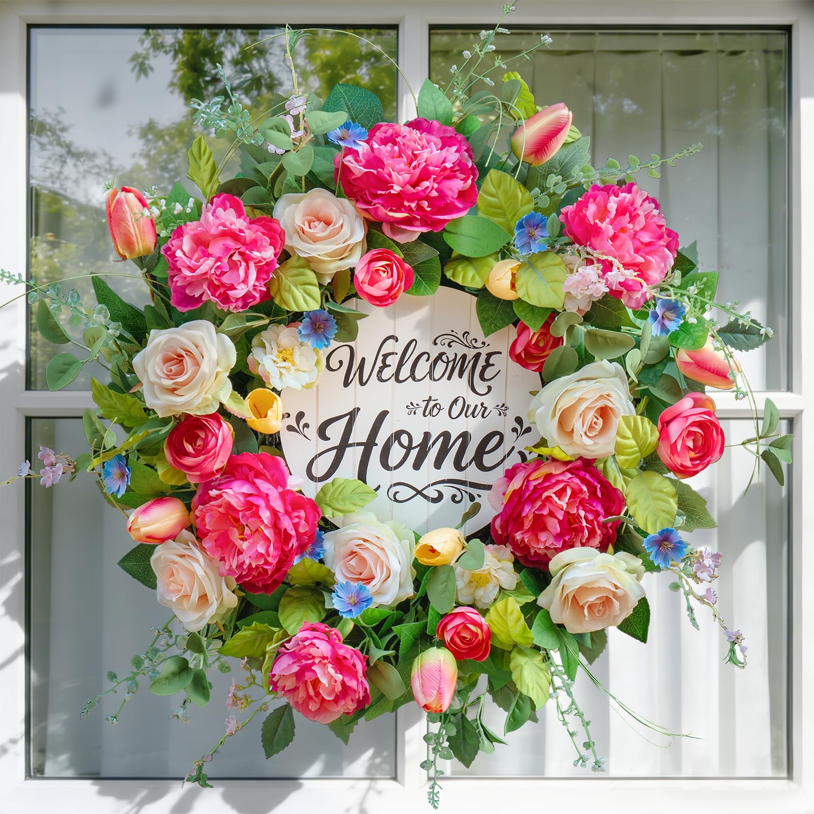 EcoRing DIY wooden welcome sign included for personalized curb appeal.