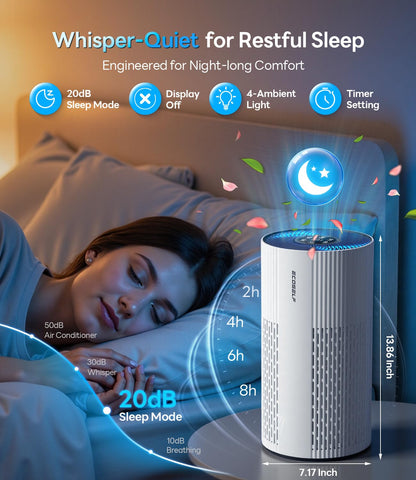 ECOSELF 7-color ambient light creates a relaxing nighttime ambiance