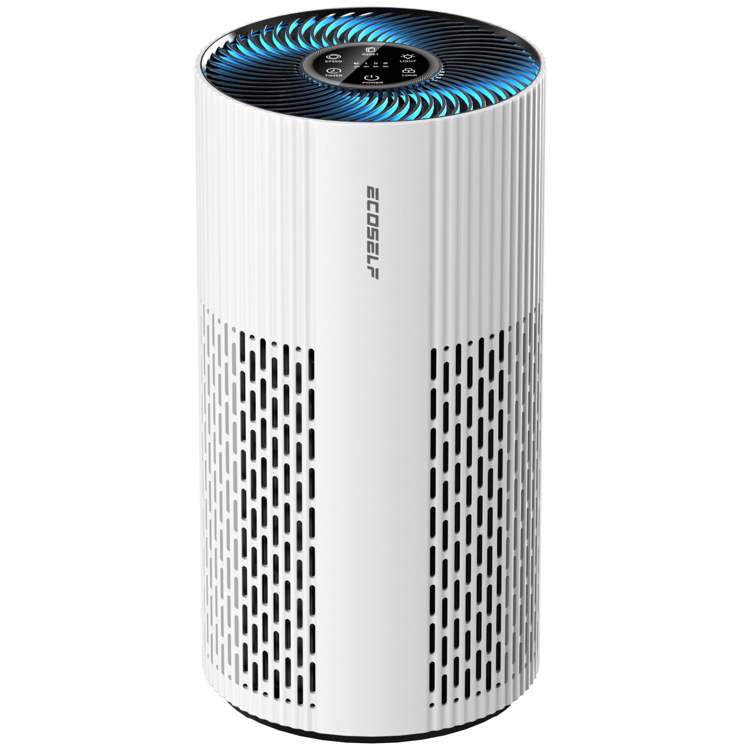 ECOSELF large-room purifier with 360° intake for fast purification