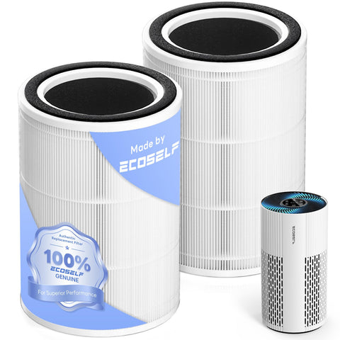 ECOSELF HAP604 3-in-1 filter front view improving indoor air quality