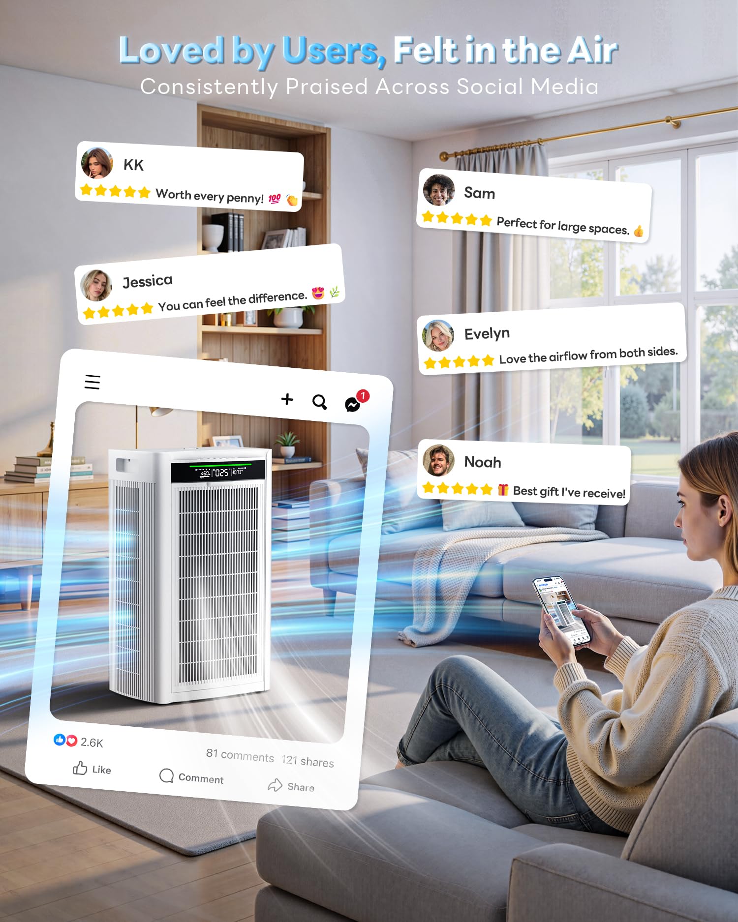 Temperature and humidity data help maintain a comfortable indoor climate.