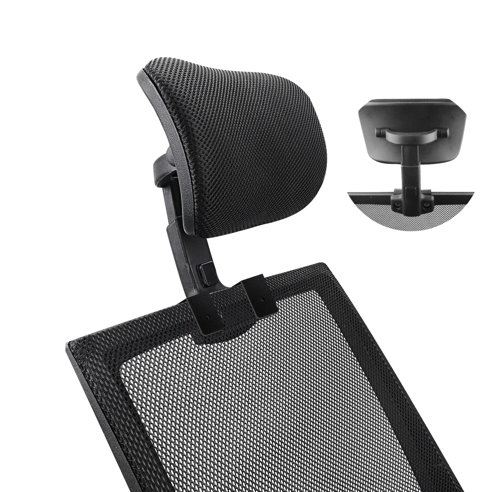 ECOSI headrest attachment universal chair shows neck support and comfort