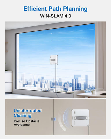 ECOVACS Winbot Mini2 compact-design fits narrow windows and apartments.