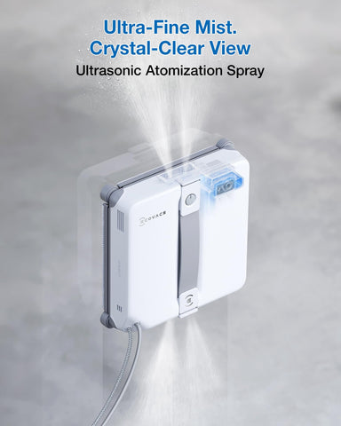 ECOVACS Winbot Mini2 deep-clean tackles stubborn dirt on large panes.