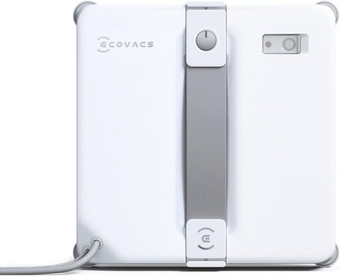 ECOVACS Winbot Mini2 edge-clean demonstrates precise edge and corner cleaning on glass.