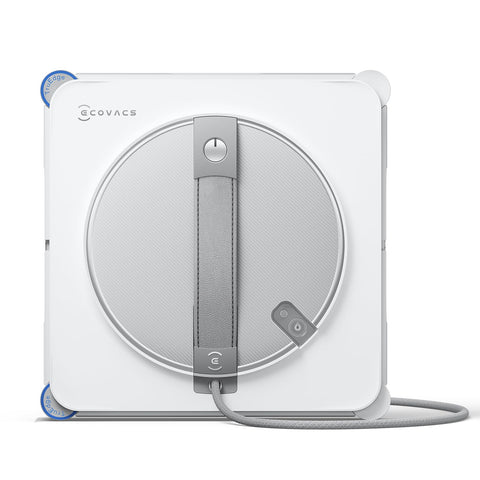 ECOVACS Winbot W2S demonstrates edge cleaning for corner coverage and streak-free clarity