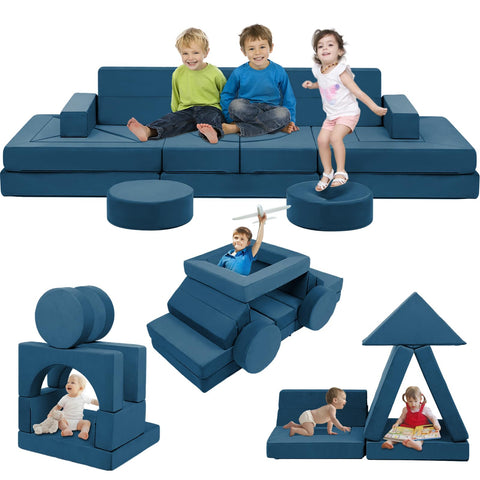 Edbuosy 22Pcs modular couch assembly blocks for creative play setups.