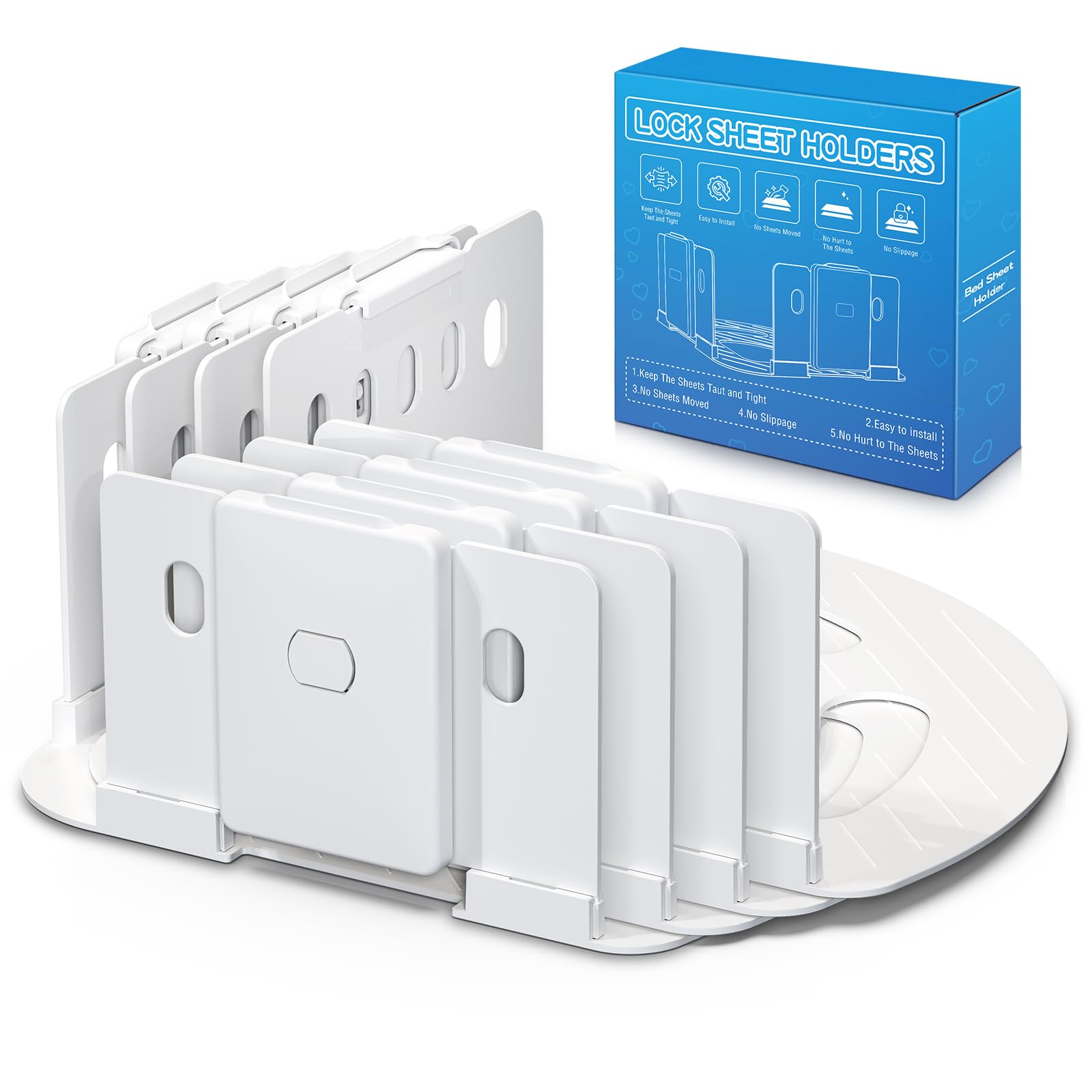 EDCREATY bed sheet holders for corners keep sheets secure for a smoother sleep.