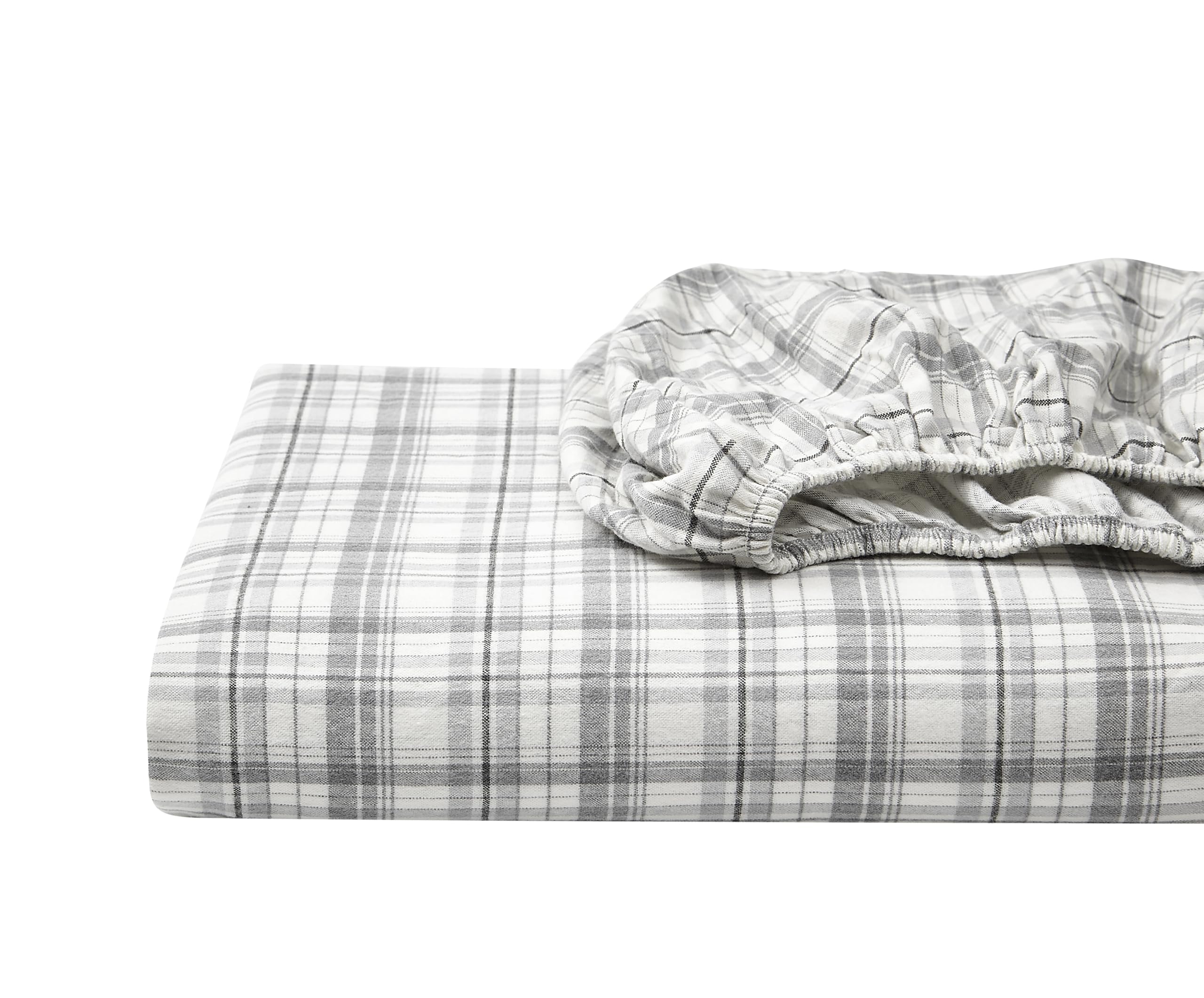 Eddie Bauer queen fitted sheet with elastic edge for a secure, smooth fit.