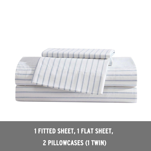 Eddie Bauer king flat sheet 102x108 on a neatly made bed