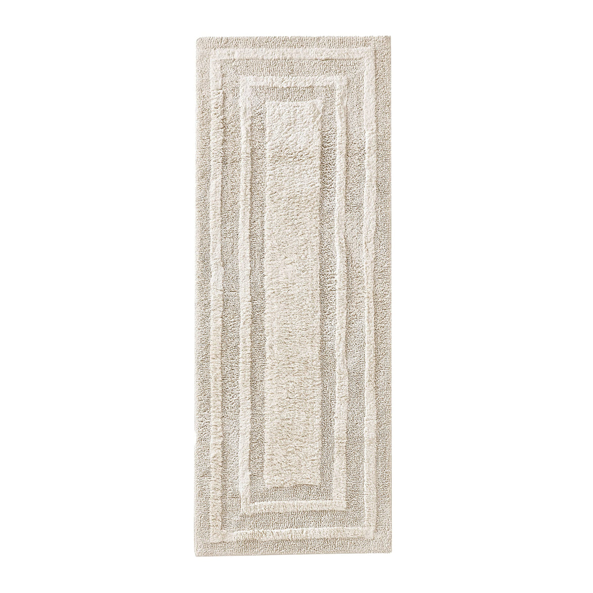 Eddie Bauer Logan Beige bath runner with plush cotton texture