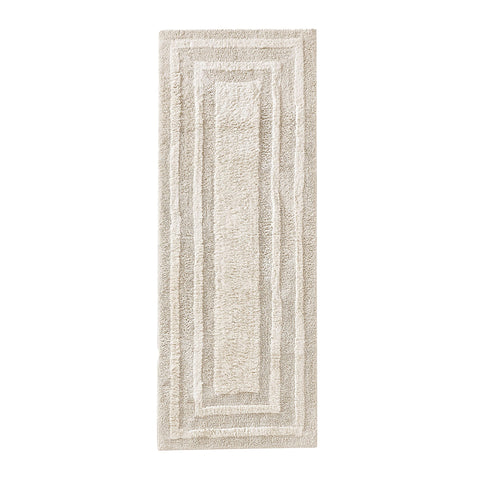 Eddie Bauer Logan Beige bath runner with plush cotton texture