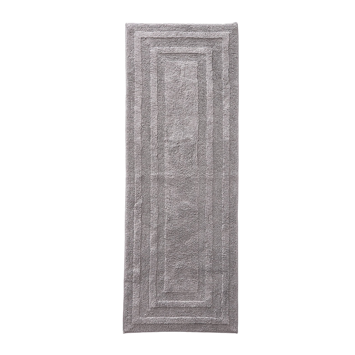 Eddie Bauer Logan Chrome Grey bath rug with plush cotton for soft footing