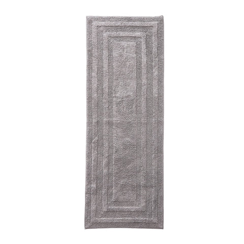 Eddie Bauer Logan Chrome Grey bath rug with plush cotton for soft footing