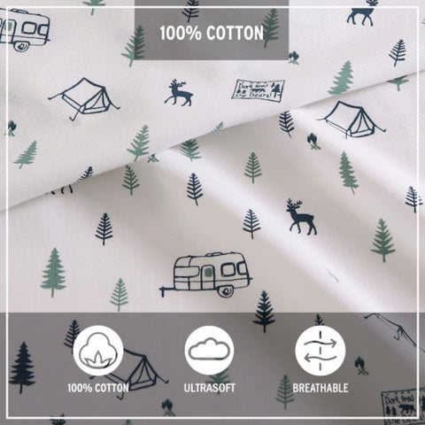 Eddie Bauer machine-washable bedding designed for frequent washing with color retention