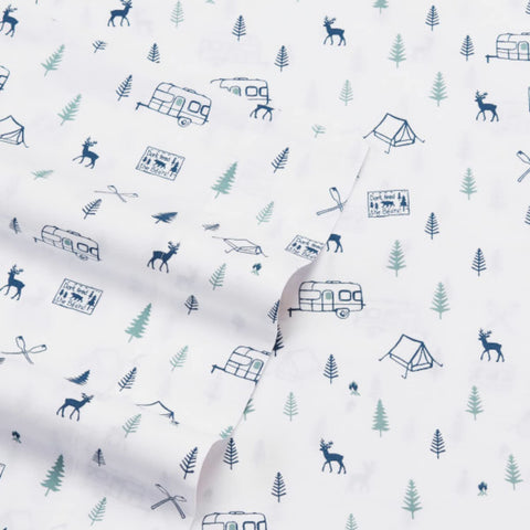 Eddie Bauer percale texture detail emphasizes crisp feel and airy ventilation