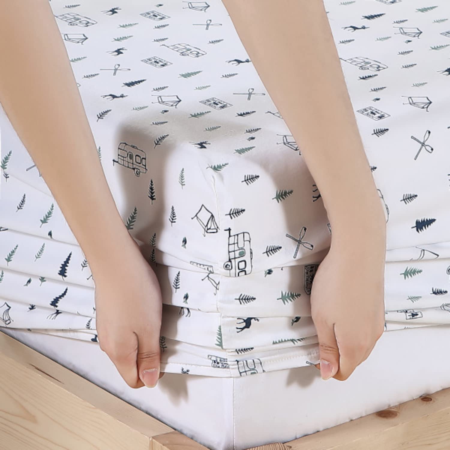 Pillowcases in Campout Dark Blue offer soft, breathable comfort and simple care