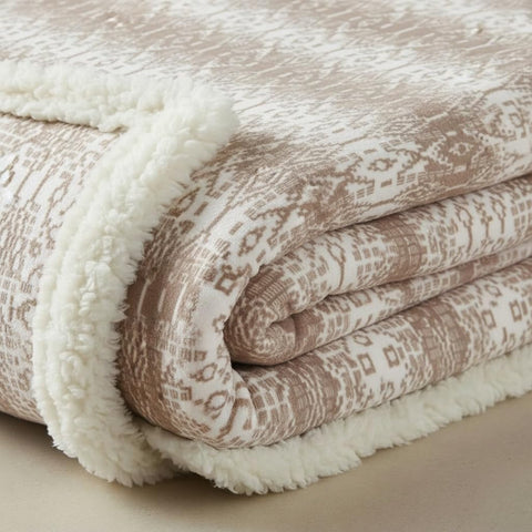 Eddie Bauer Sherpa throw blanket interior plush Sherpa lining for warmth