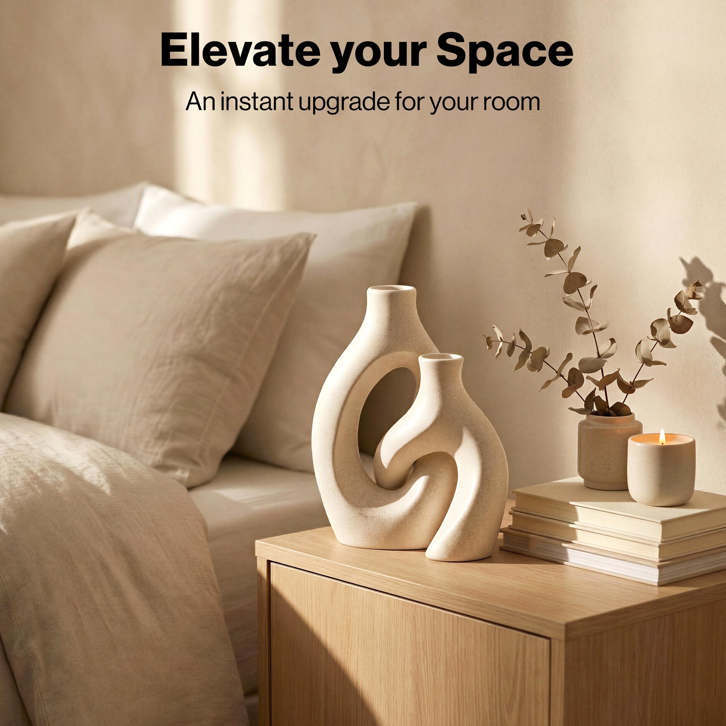 Edelhaus White Oval Vase Housewarming Gift—gift-ready presentation for new homes.