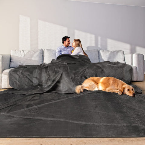 Edenleaf oversized blanket on a bed offering cozy family warmth