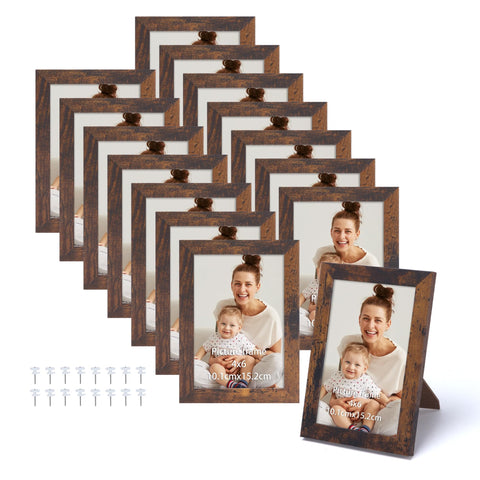 Edenseelake 4x6 frame set in rustic brown wood for wall or tabletop display.