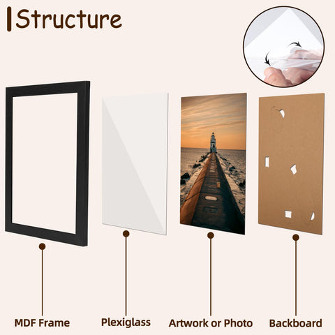 Edenseelake 4x6 wall display demonstrates vertical or horizontal layout options for photos.