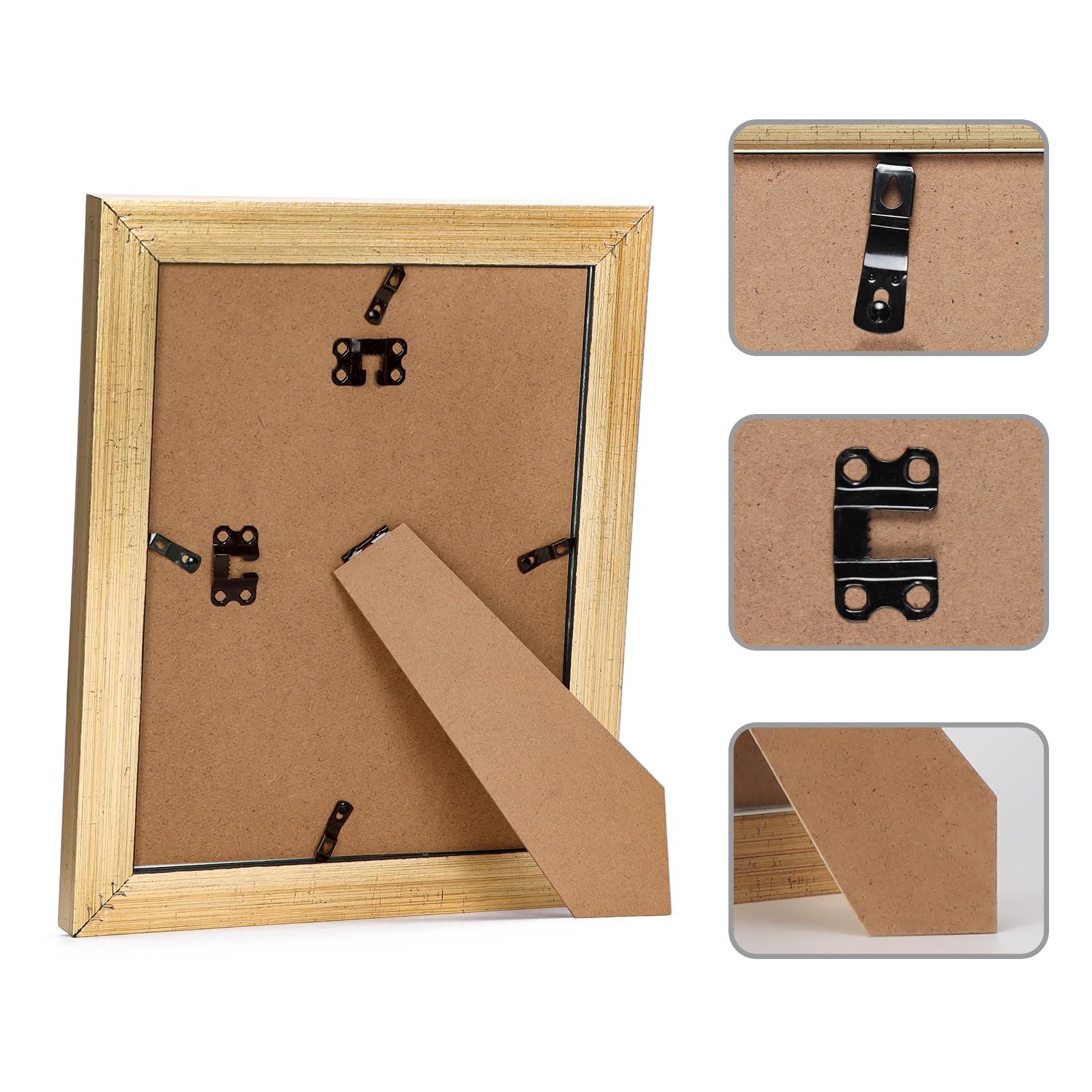 Edenseelake frame back bracket supports tabletop display in vertical orientation.