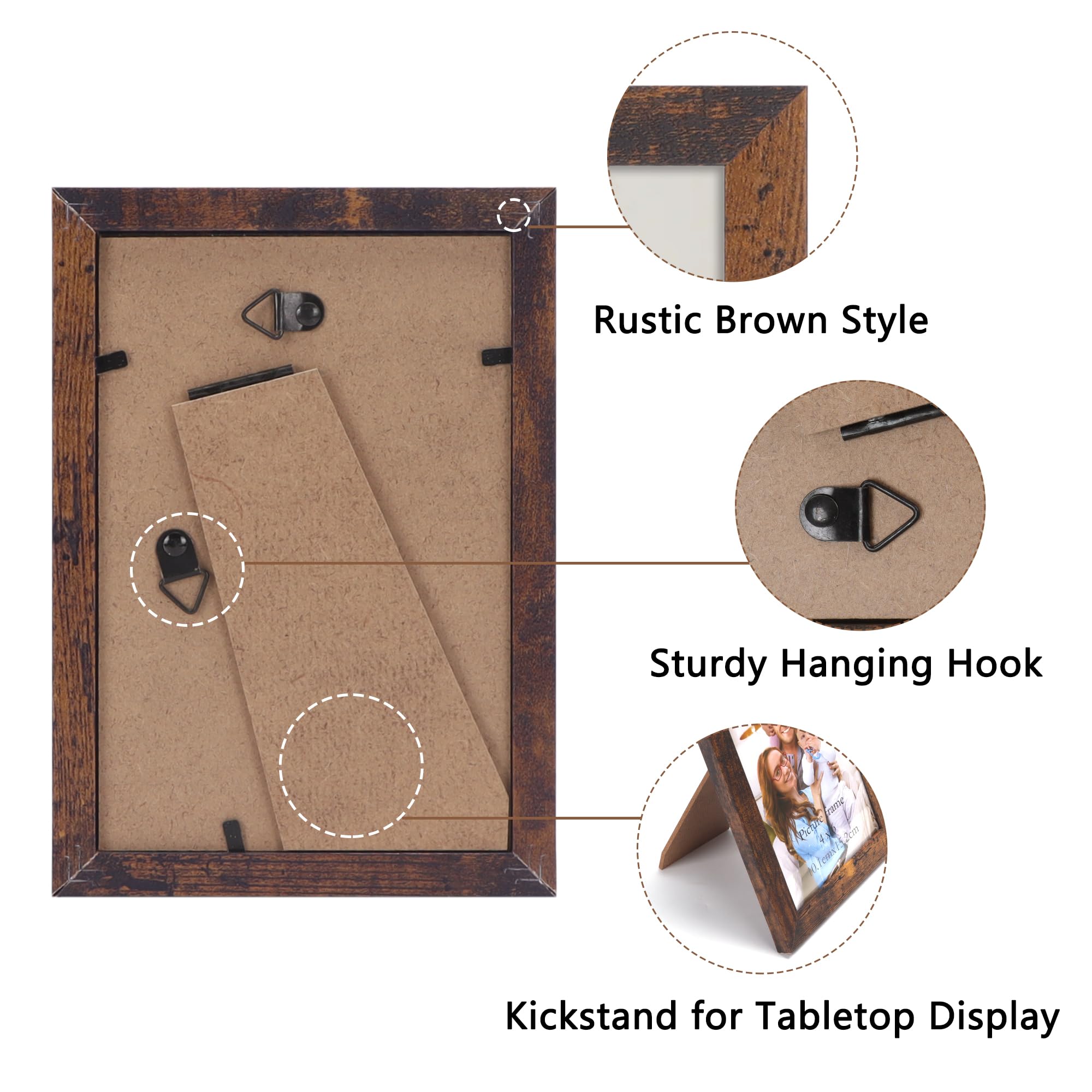 Edenseelake rustic brown wood grain finish adds warm decor to any room.