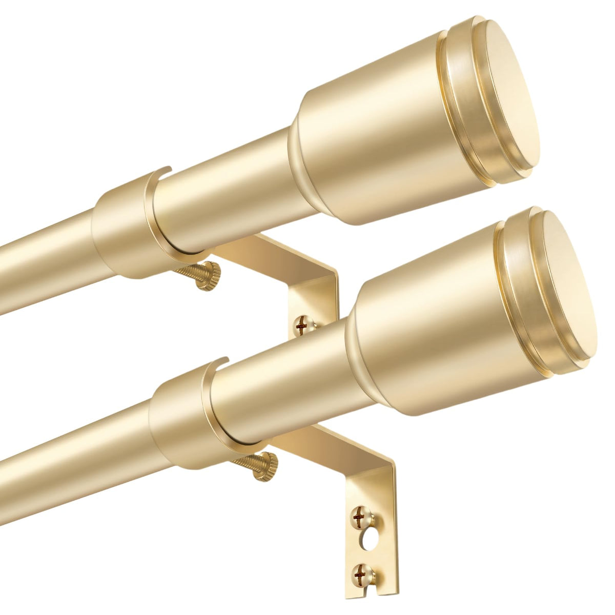 Edidonson 5/8-inch curtain rod assembled for 30-90 inch windows, adjustable length for versatile setups.