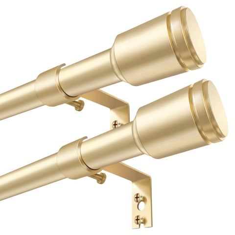 Edidonson 5/8-inch curtain rod assembled for 30-90 inch windows, adjustable length for versatile setups.