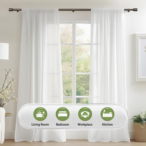 Edidonson bedroom setup with antique bronze curtain rod in a cozy space.