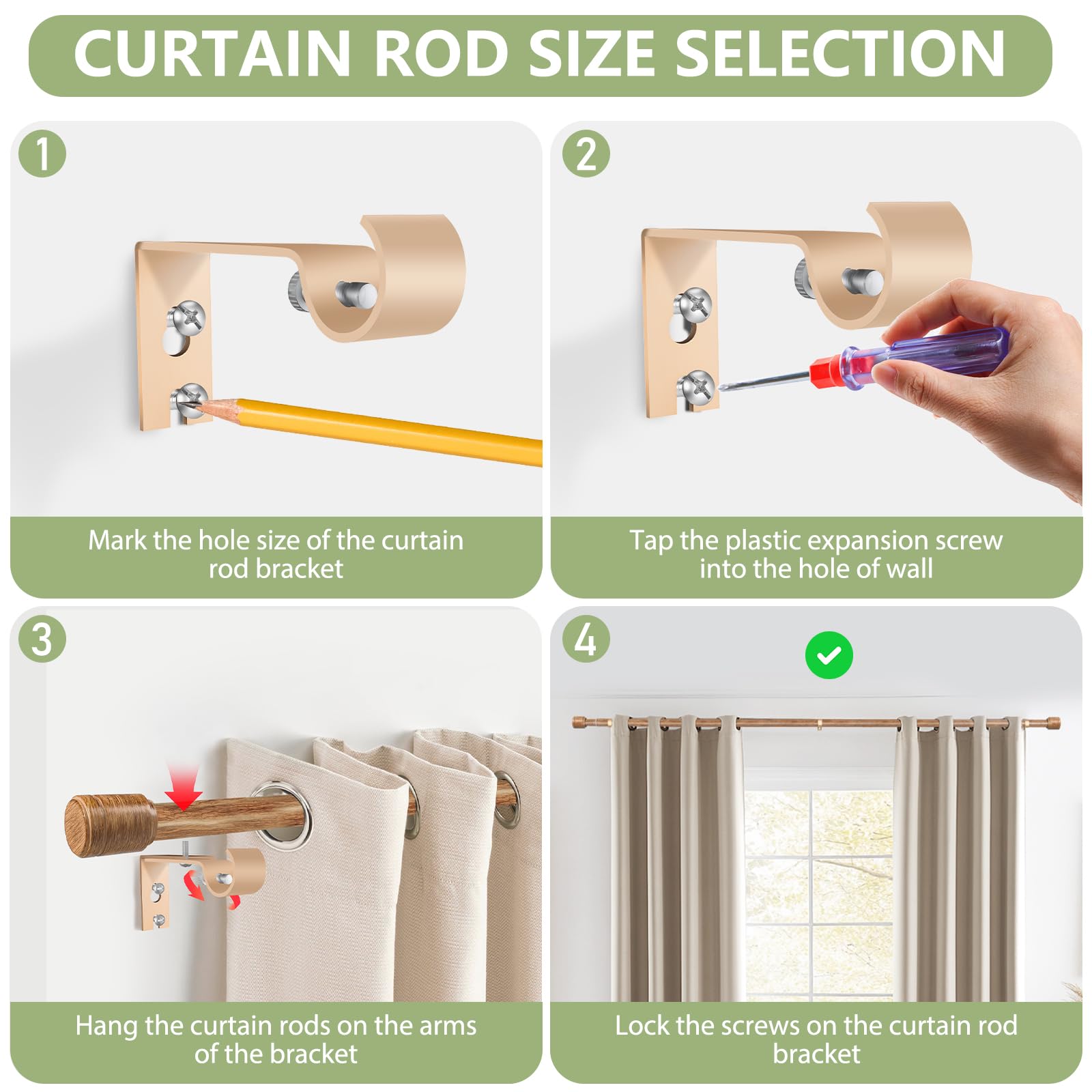 Edidonson curtain rod in oil rubbed bronze finish for timeless style.