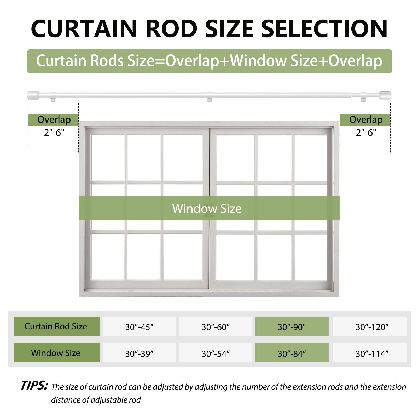 Edidonson white curtain rod with bracket mounting for easy installation