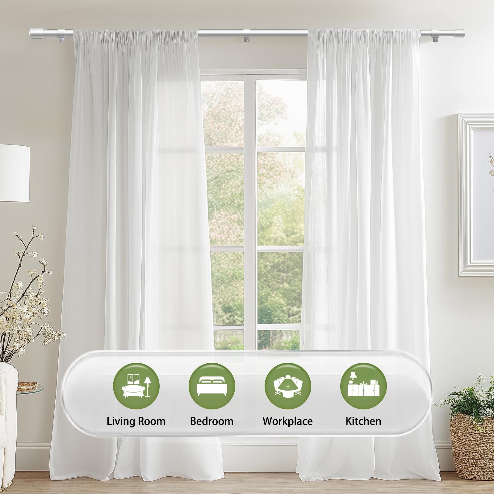 Edidonson ideal for living room and kitchen curtain setups