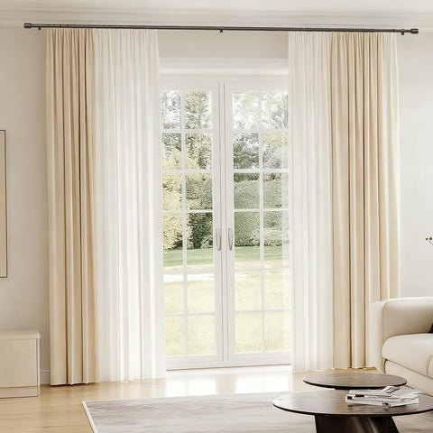 Edidonson window curtain rod shown in living room setup for versatility.