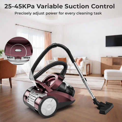 EDLOENS adjustable suction for delicate fabrics and heavy debris