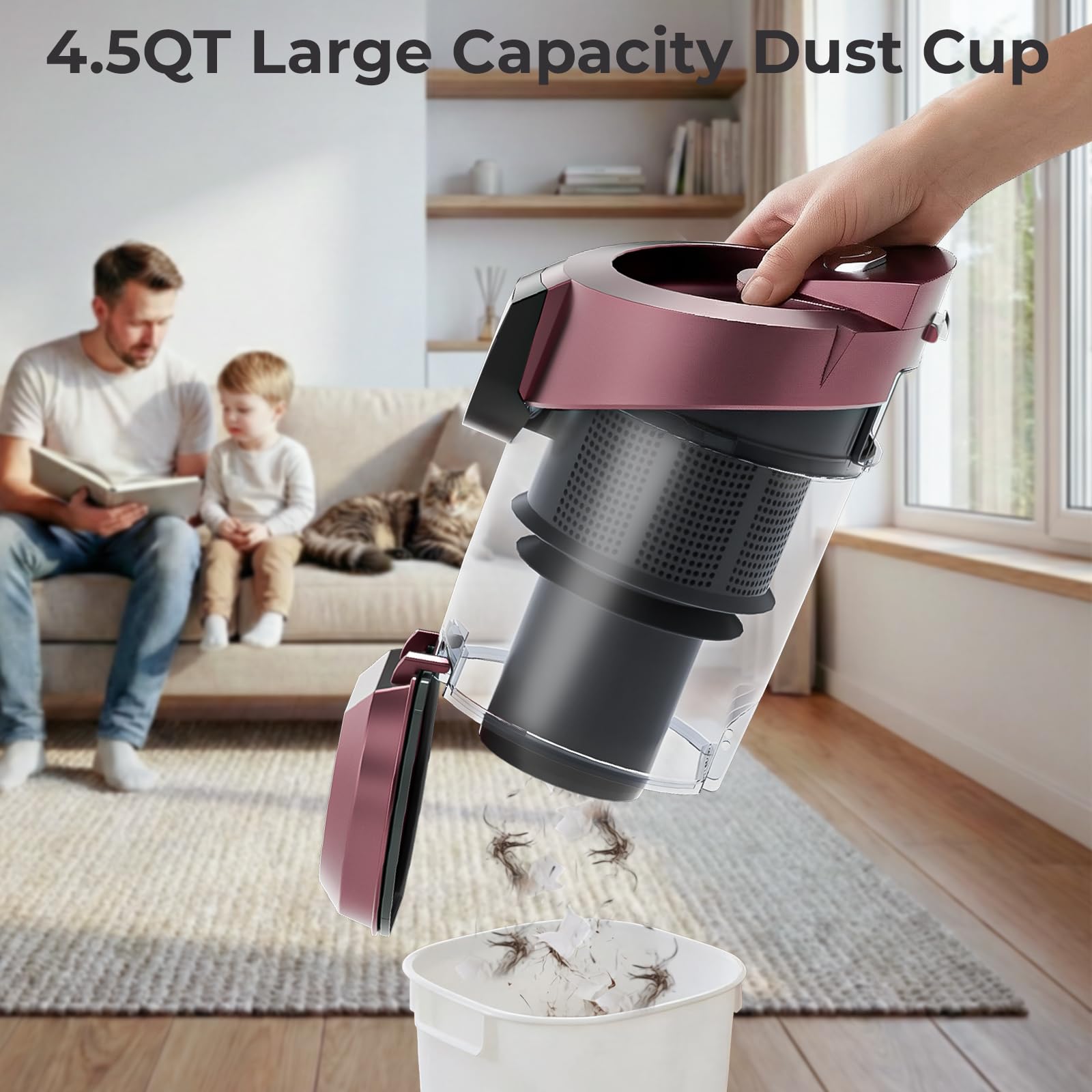 EDLOENS lightweight canister vacuum designed for easy, portable cleaning