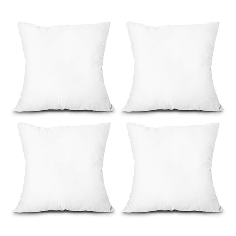 EDOW 26x26 white pillow inserts four-pack refreshes sofas with plush, even cushions