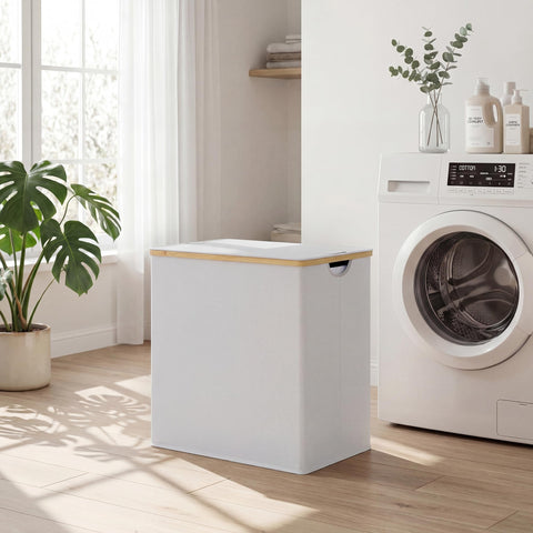 efluky 140-liter capacity stored in a single bin for weekly laundry