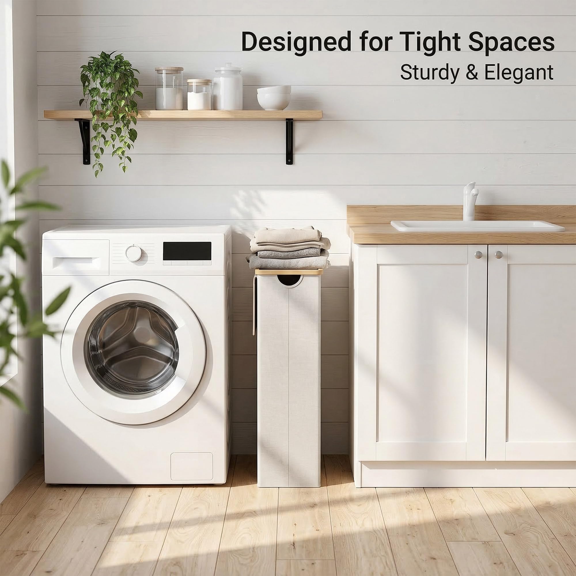 efluky 75l beige basket stores a practical load in bedrooms