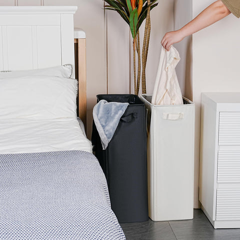efluky Slim Laundry Basket 75L capacity for a single load of laundry.
